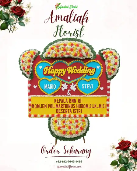 Papan Bunga Pernikahan Slukatan